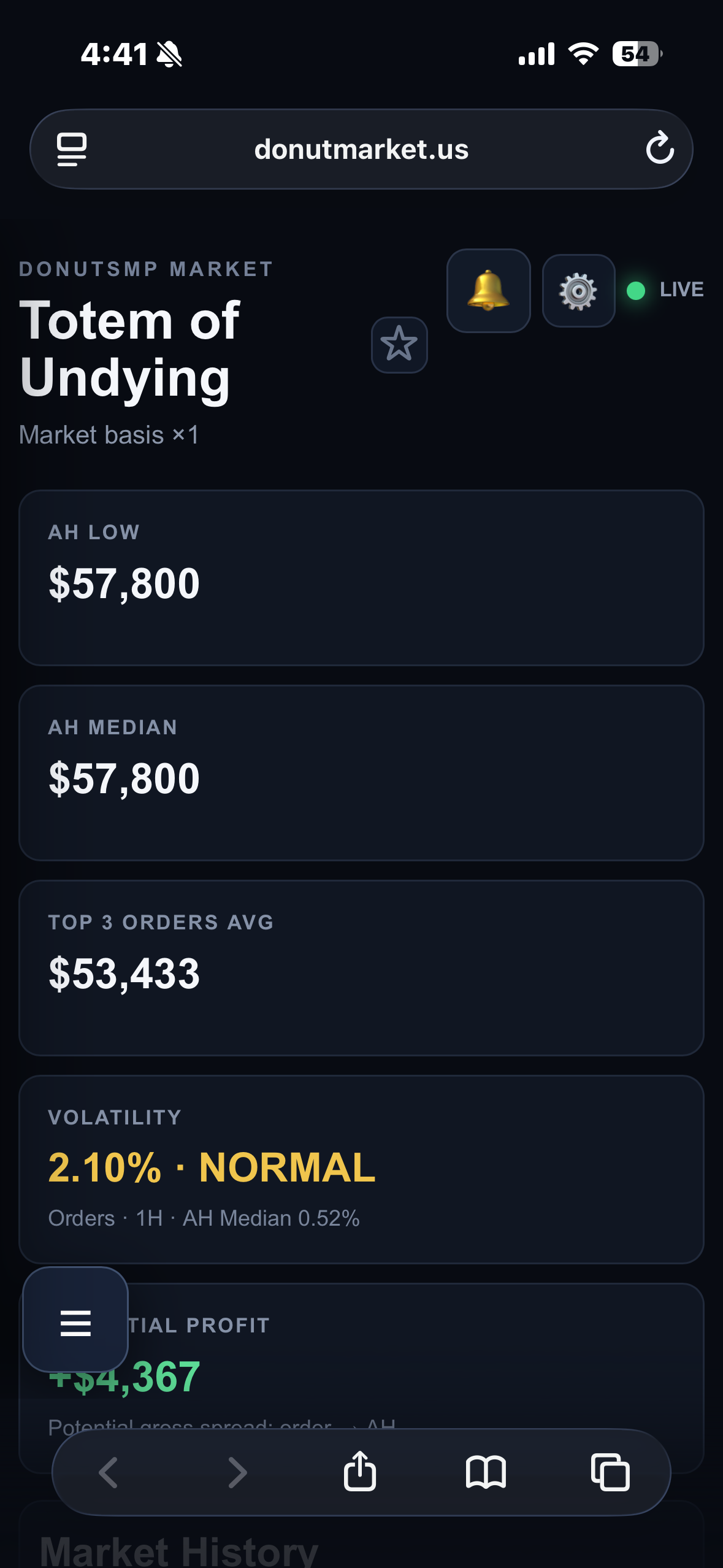 Donut Market phone setup step